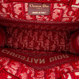 Dior Book Tote Small Red Oblique Canvas