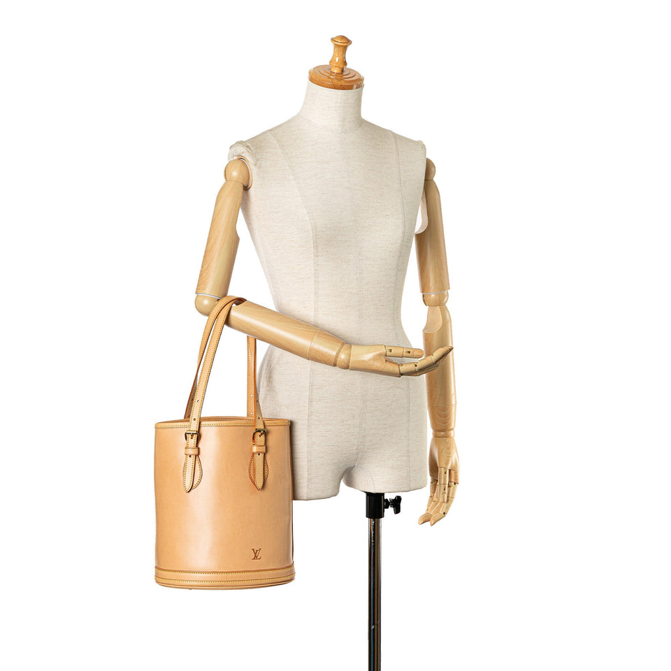 Tan Louis Vuitton Nomade Petit Bucket