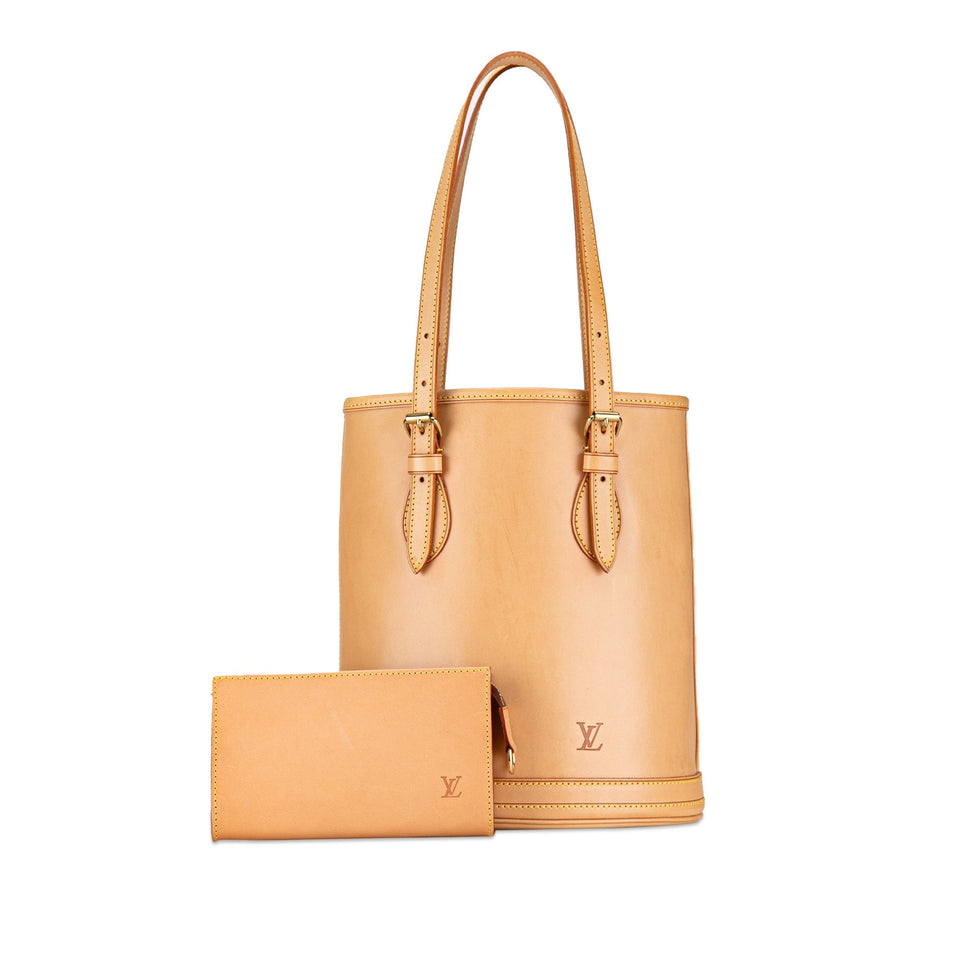 Tan Louis Vuitton Nomade Petit Bucket