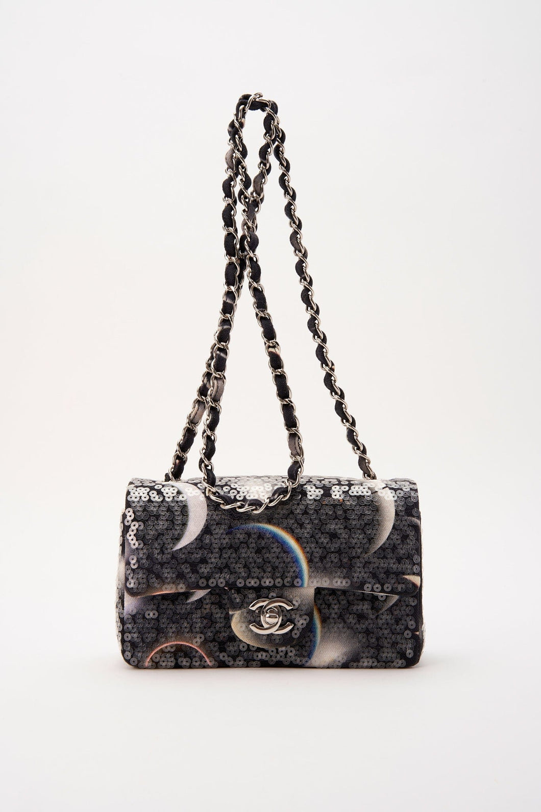 2017 Chanel Canvas And Sequin Space Flap Bag
