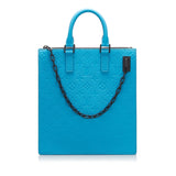 Louis Vuitton Sac Plat Blue Monogram Taurillon