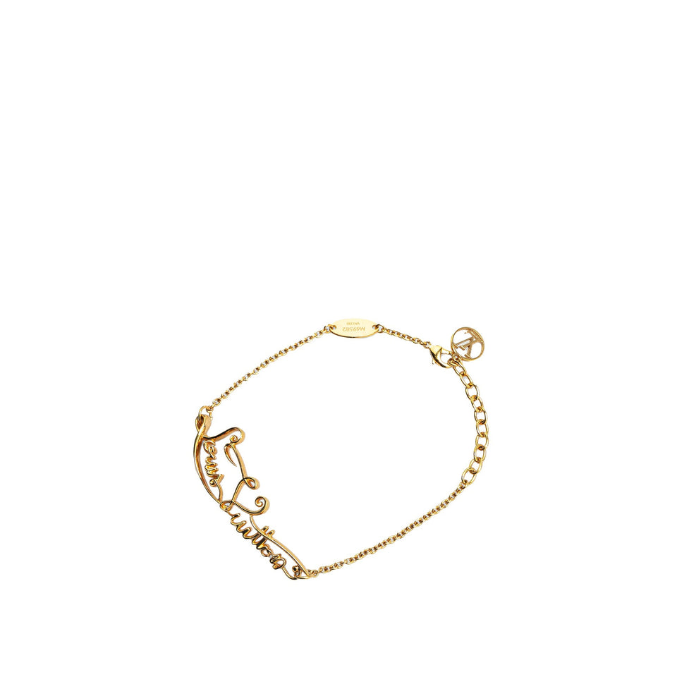 Gold Louis Vuitton Gold Plated My LV Affair Bracelet
