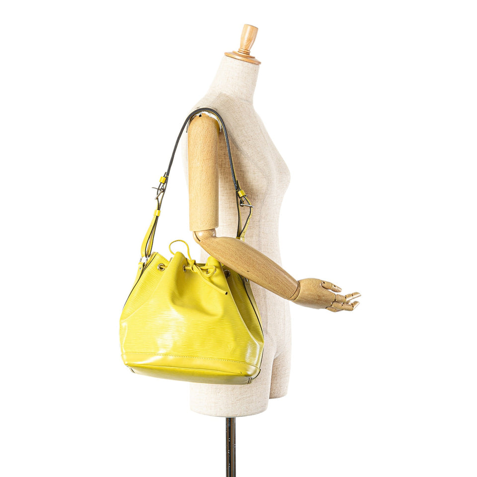 Yellow Louis Vuitton Epi Noe BB Bucket Bag