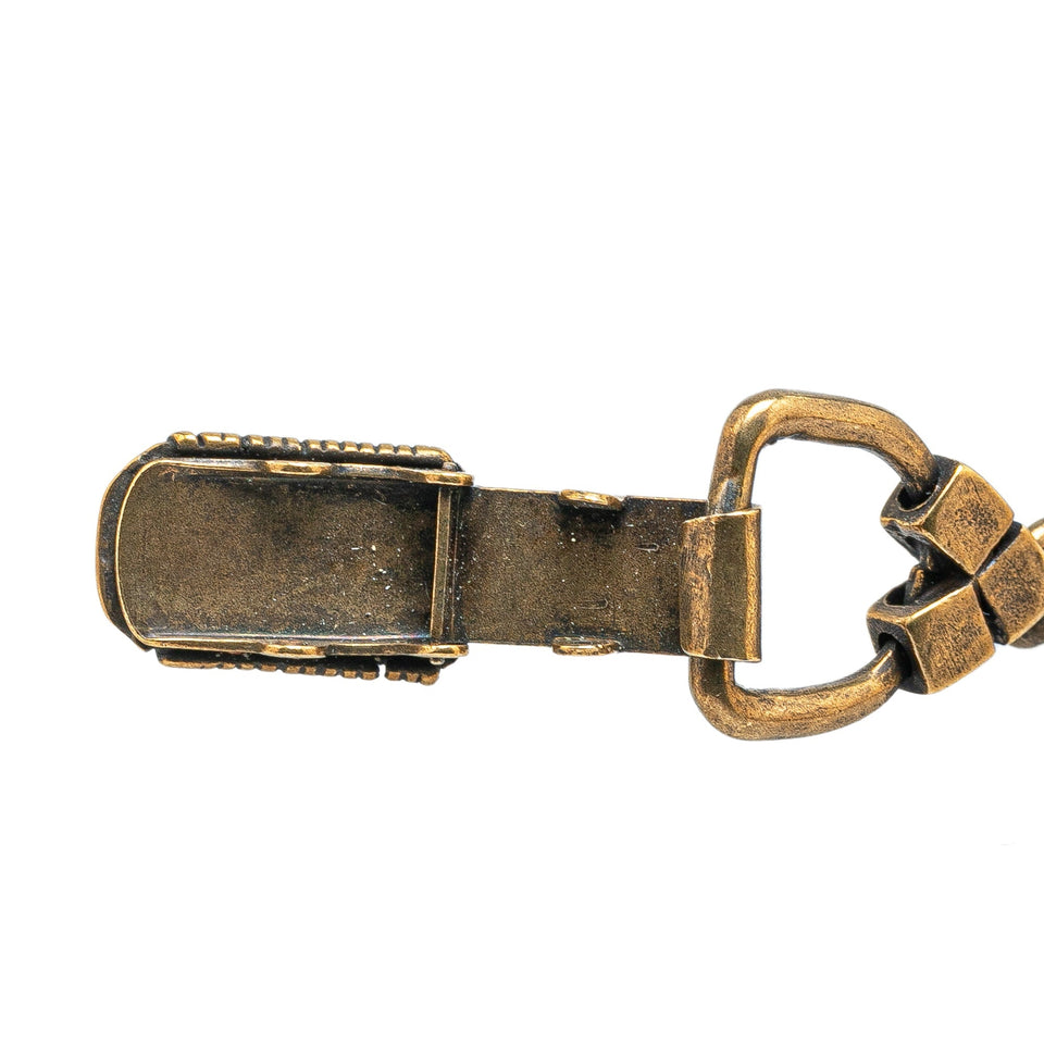 Brown Louis Vuitton Brass and Ceramic Baroque Charms Necklace