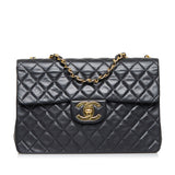 CHANEL Maxi Classic Lambskin Single Flap Shoulder Bag