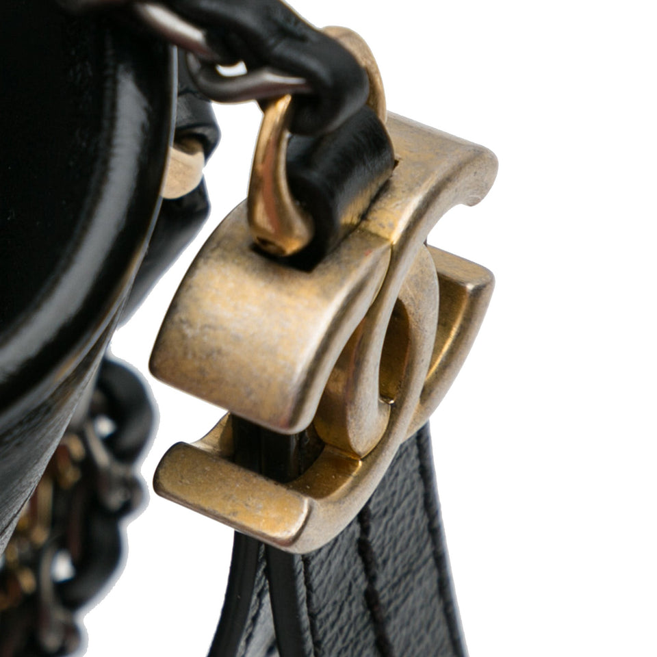 Chanel Gabrielle Medium Black Lambskin Gold