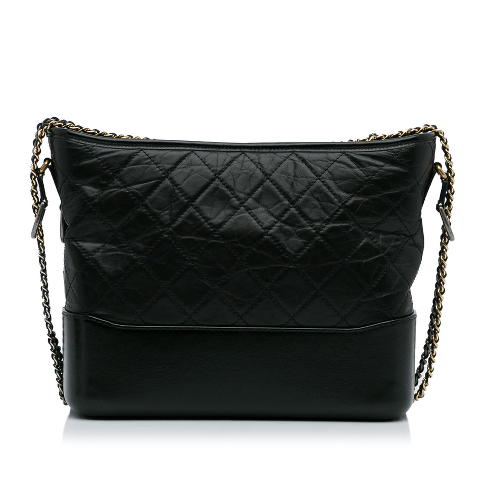Chanel Gabrielle Medium Black Lambskin Gold