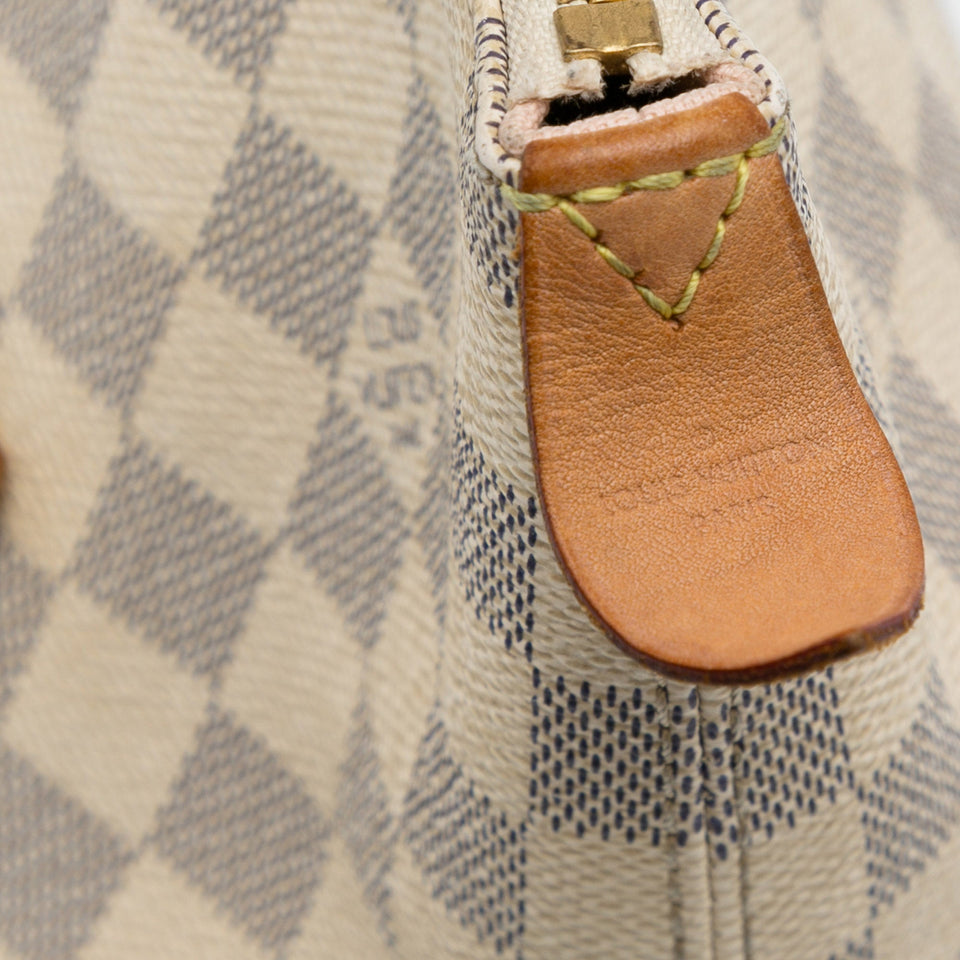 White Louis Vuitton Damier Azur Iena MM Tote Bag