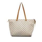 White Louis Vuitton Damier Azur Iena MM Tote Bag