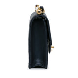 Chanel Flap Bag Chic Pearls Blue Lambskin Gold