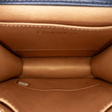Chanel Flap Bag Chic Pearls Blue Lambskin Gold