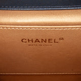 Chanel Flap Bag Chic Pearls Blue Lambskin Gold