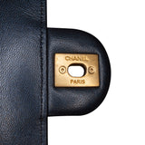 Chanel Flap Bag Chic Pearls Blue Lambskin Gold