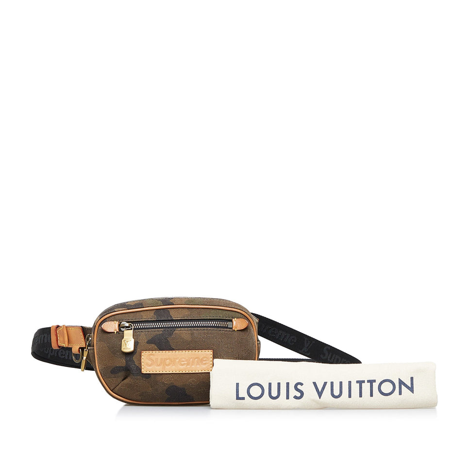 Brown Louis Vuitton Supreme Camouflage Bum Bag PM