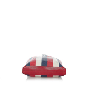 Gucci Sylvie Baiadera Tote Bag Striped Canvas
