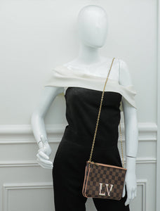 Louis Vuitton Ebene Double Zip Pochette Bag