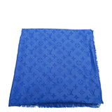 Louis Vuitton Electric Blue Monogram Classic Wool Silk Shawl