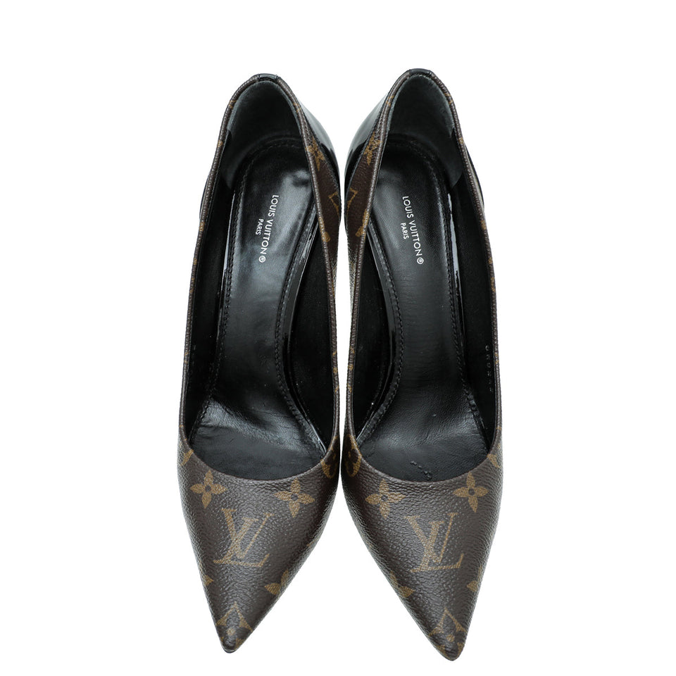 Louis Vuitton Monogram Black Cherie Pump 40