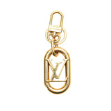 Gold Louis Vuitton Gold Plated LV Initials Key Holder