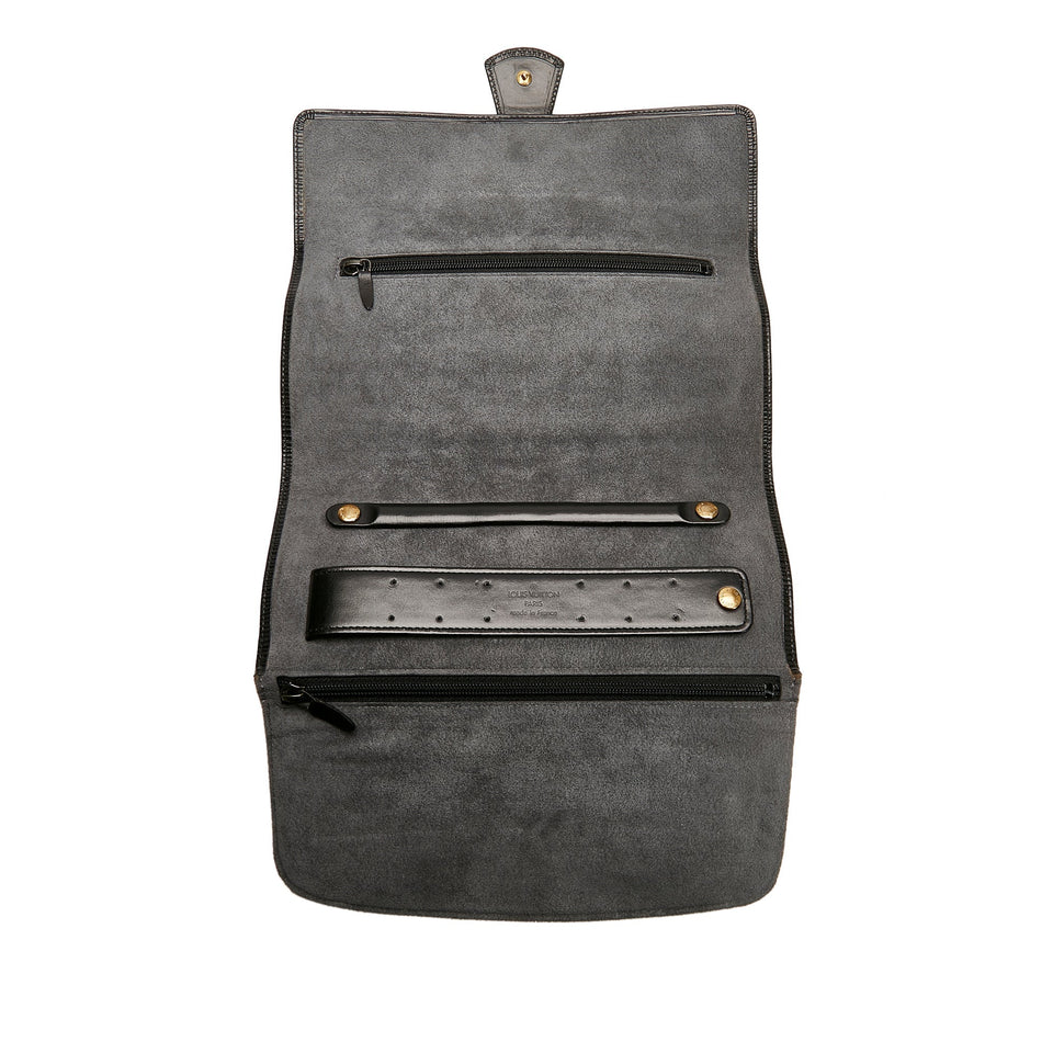 Louis Vuitton Rouleau Bijoux Jewelry Roll Black Epi