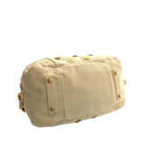 Louis Vuitton Brass Bowly Polka Dot Panama Bag (SHG-v0HWKI)