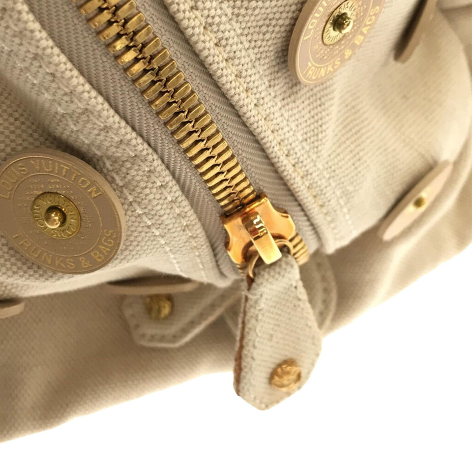 Louis Vuitton Brass Bowly Polka Dot Panama Bag (SHG-v0HWKI)