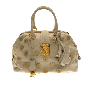 Louis Vuitton Brass Bowly Polka Dot Panama Bag (SHG-v0HWKI)