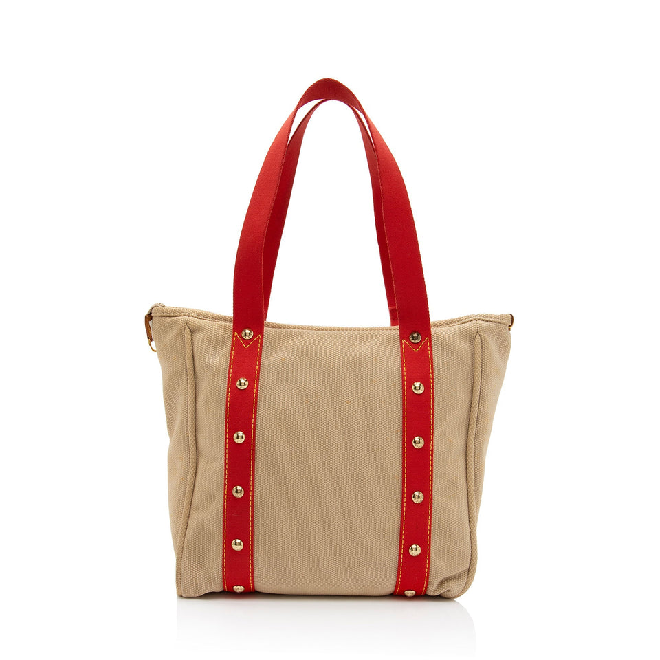 Louis Vuitton Canvas Antigua Cabas MM Tote (SHF-zkEfXc)