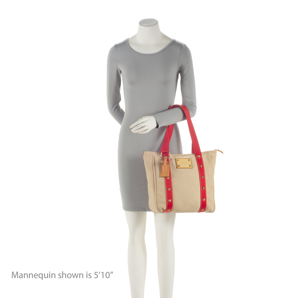 Louis Vuitton Canvas Antigua Cabas MM Tote (SHF-zkEfXc)