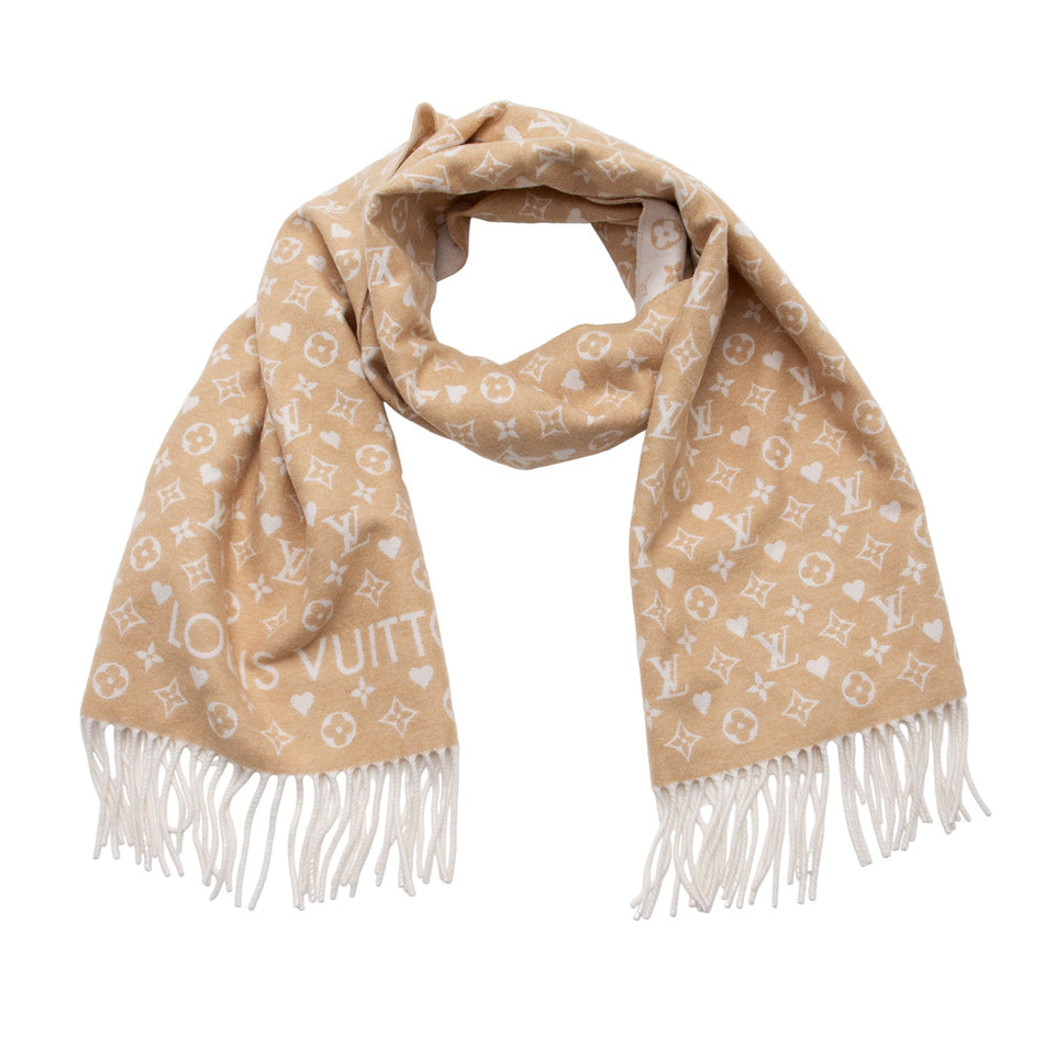 Louis Vuitton Cashmere Game On Monogram Scarf (SHF-bTJaXJ)