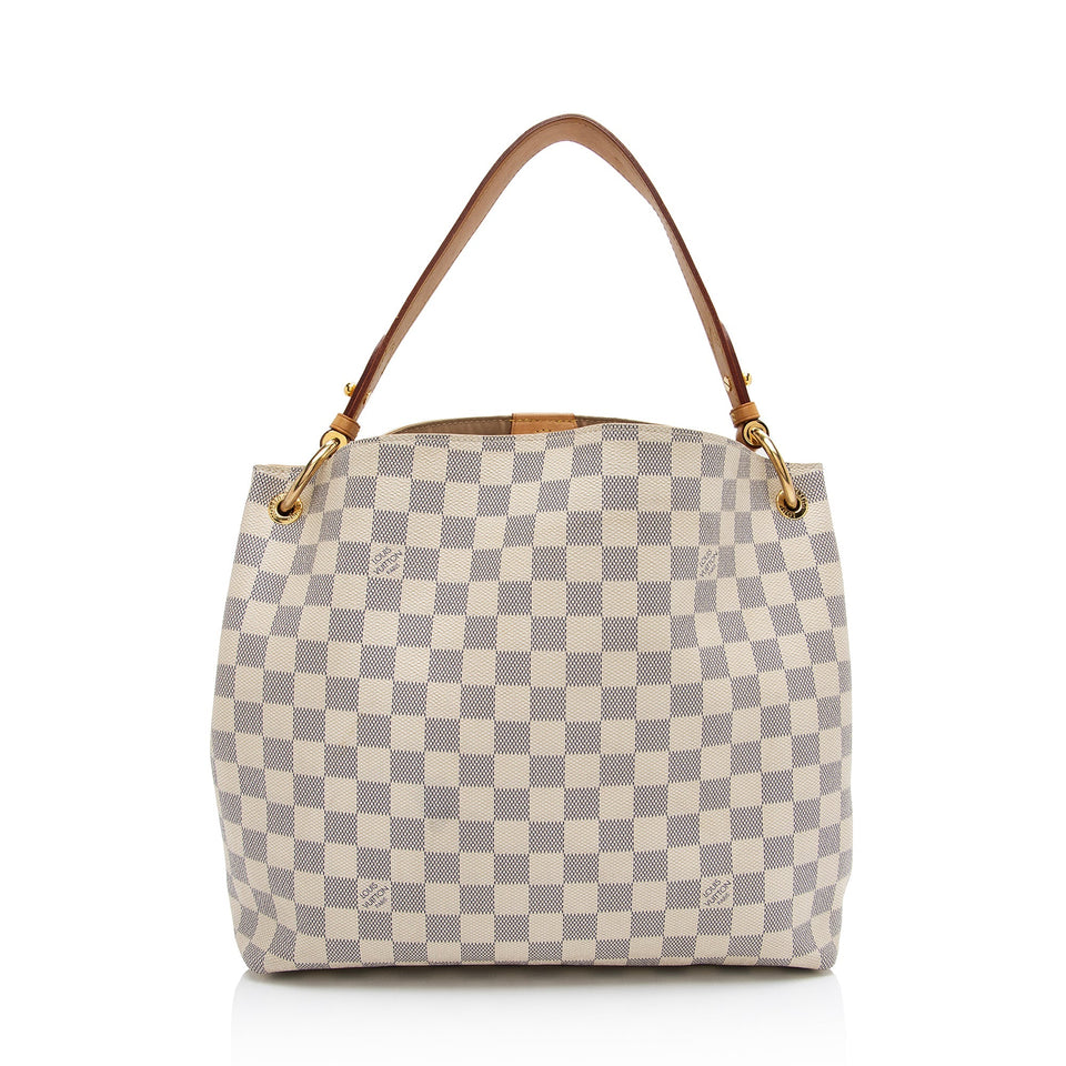 Louis Vuitton Damier Azur Graceful PM Hobo (SHF-hko0ik)