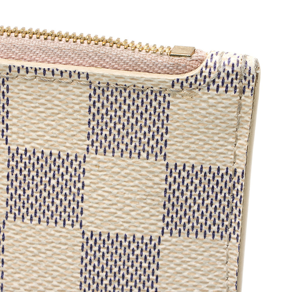 Louis Vuitton Damier Azur Neverfull MM Pochette (SHF-20736)
