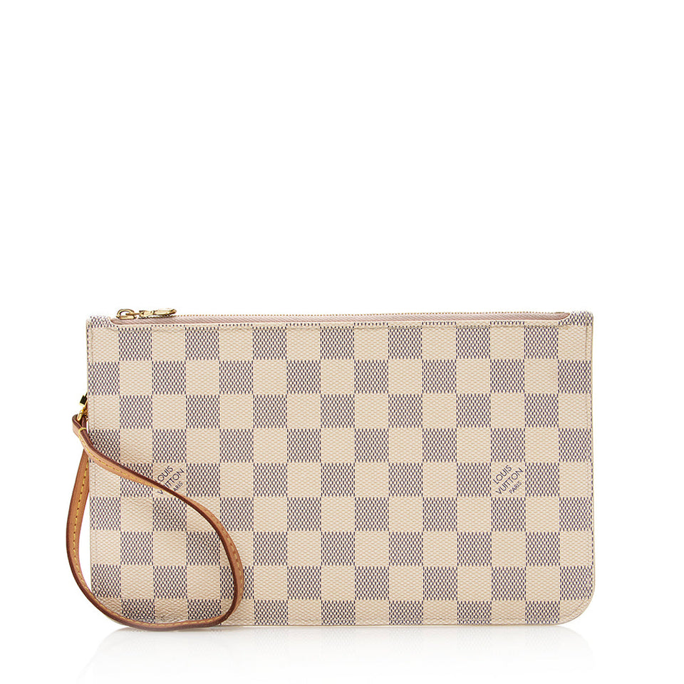 Louis Vuitton Damier Azur Neverfull MM Pochette (SHF-20736)