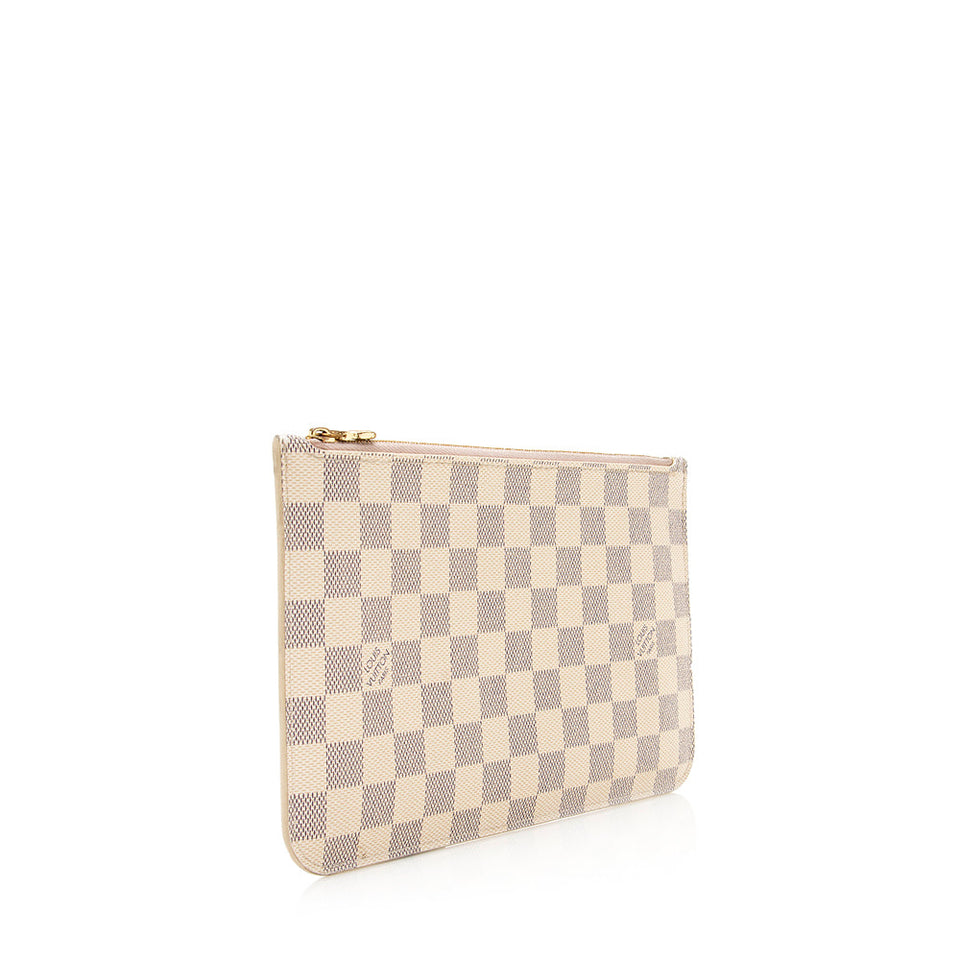 Louis Vuitton Damier Azur Neverfull MM Pochette (SHF-20736)