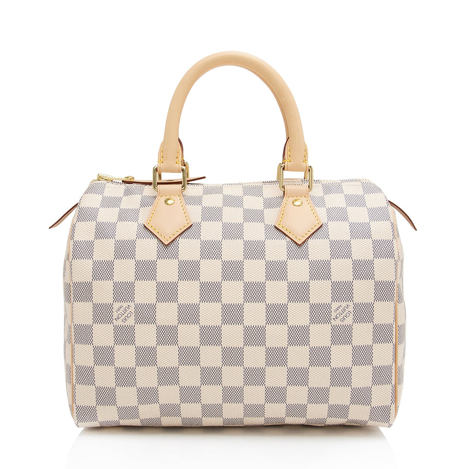 Louis Vuitton Damier Azur Speedy 25 Satchel (SHF-mICLk2)