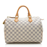 Louis Vuitton Damier Azur Speedy 30 Satchel (SHF-21706)