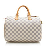 Louis Vuitton Damier Azur Speedy 30 Satchel (SHF-21706)