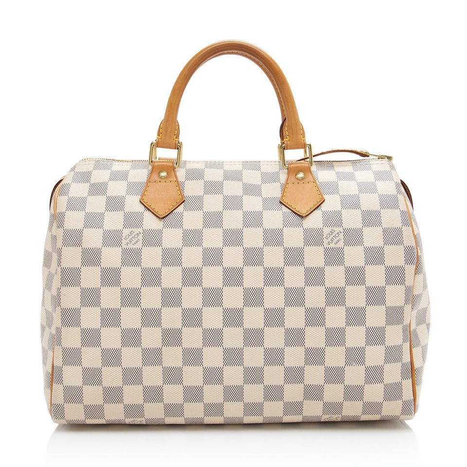 Louis Vuitton Damier Azur Speedy 30 Satchel (SHF-EJWajq)