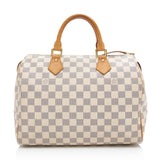 Louis Vuitton Damier Azur Speedy 30 Satchel (SHF-EJWajq)
