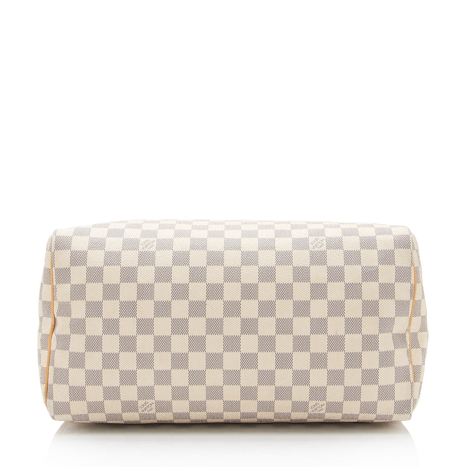 Louis Vuitton Damier Azur Speedy 35 Satchel (SHF-Sjma9Y)