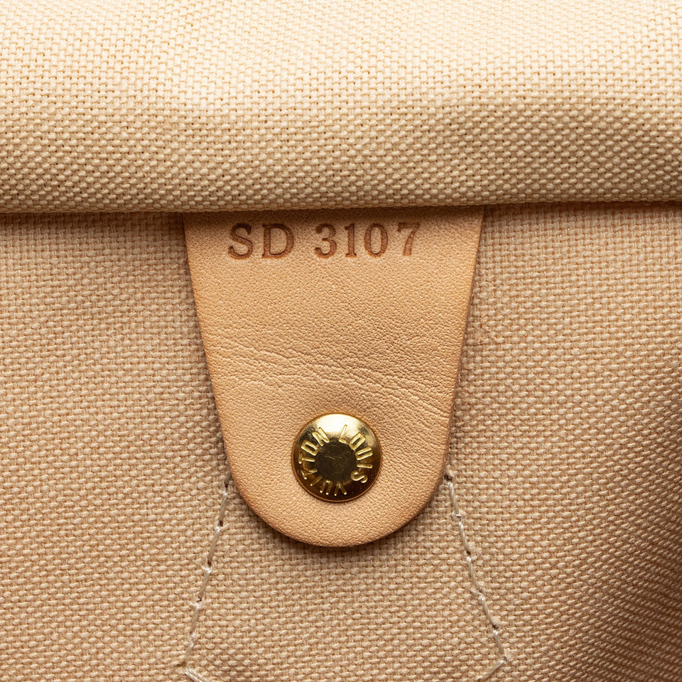 Louis Vuitton Damier Azur Speedy 35 Satchel (SHF-Sjma9Y)