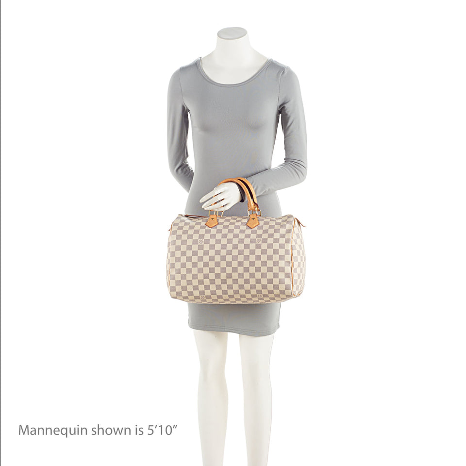 Louis Vuitton Damier Azur Speedy 35 Satchel (SHF-Sjma9Y)