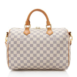 Louis Vuitton Damier Azur Speedy Bandouliere 30 Satchel (SHF-HJLROz)