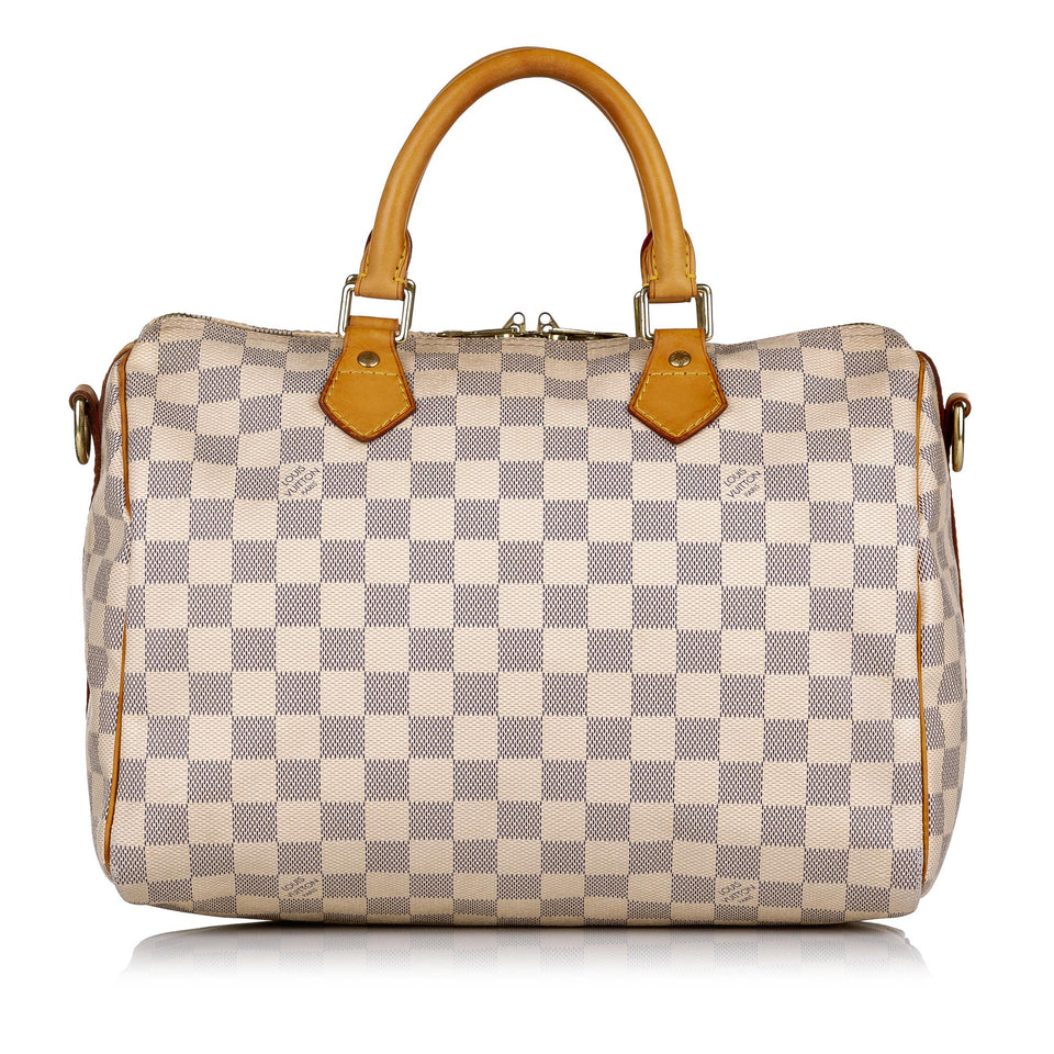 Louis Vuitton Damier Azur Speedy Bandouliere 30 (SHG-33117)