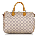 Louis Vuitton Damier Azur Speedy Bandouliere 30 (SHG-33117)