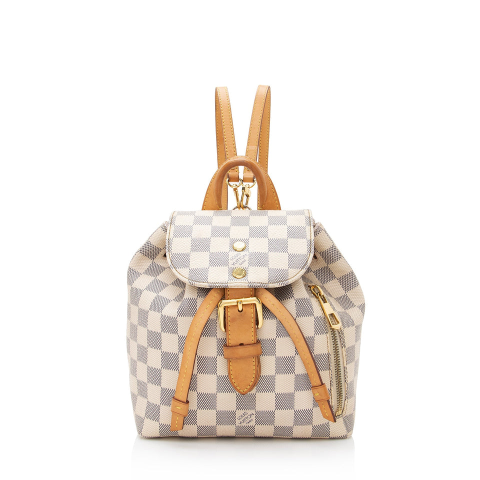 Louis Vuitton Damier Azur Sperone BB Backpack (SHF-22843)