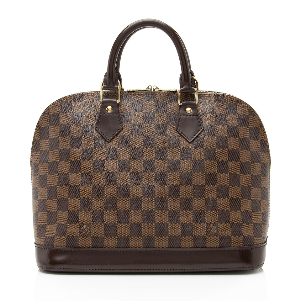 Louis Vuitton Damier Ebene Alma MM Satchel (SHF-23311)