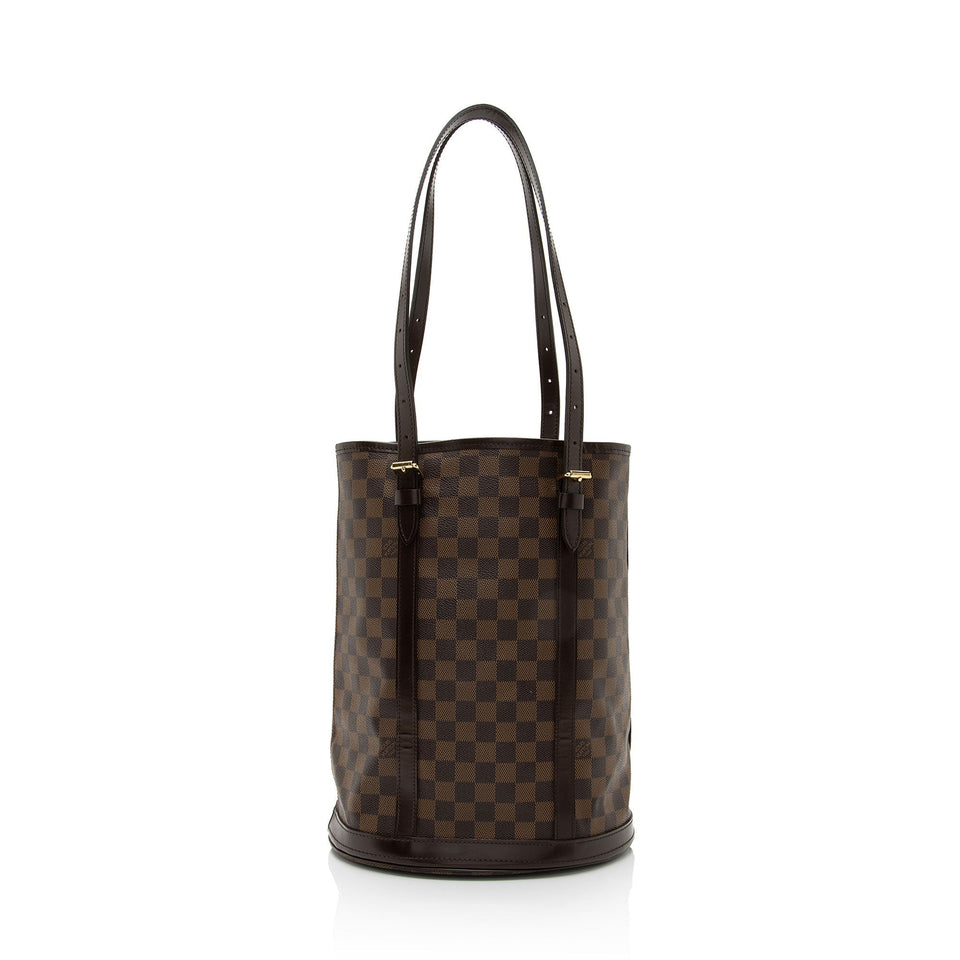 Louis Vuitton Damier Ebene Marais Bucket Tote (SHF-k1ofZU)