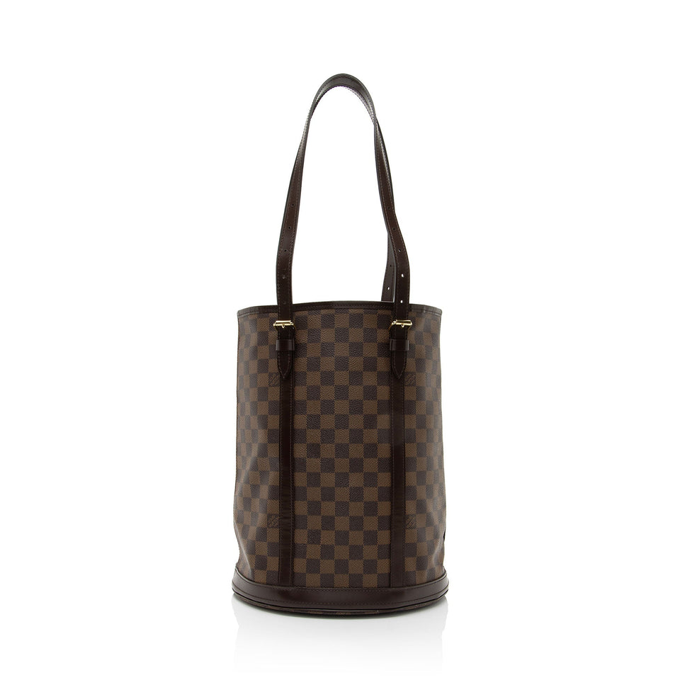 Louis Vuitton Damier Ebene Marais Bucket Tote (SHF-k1ofZU)