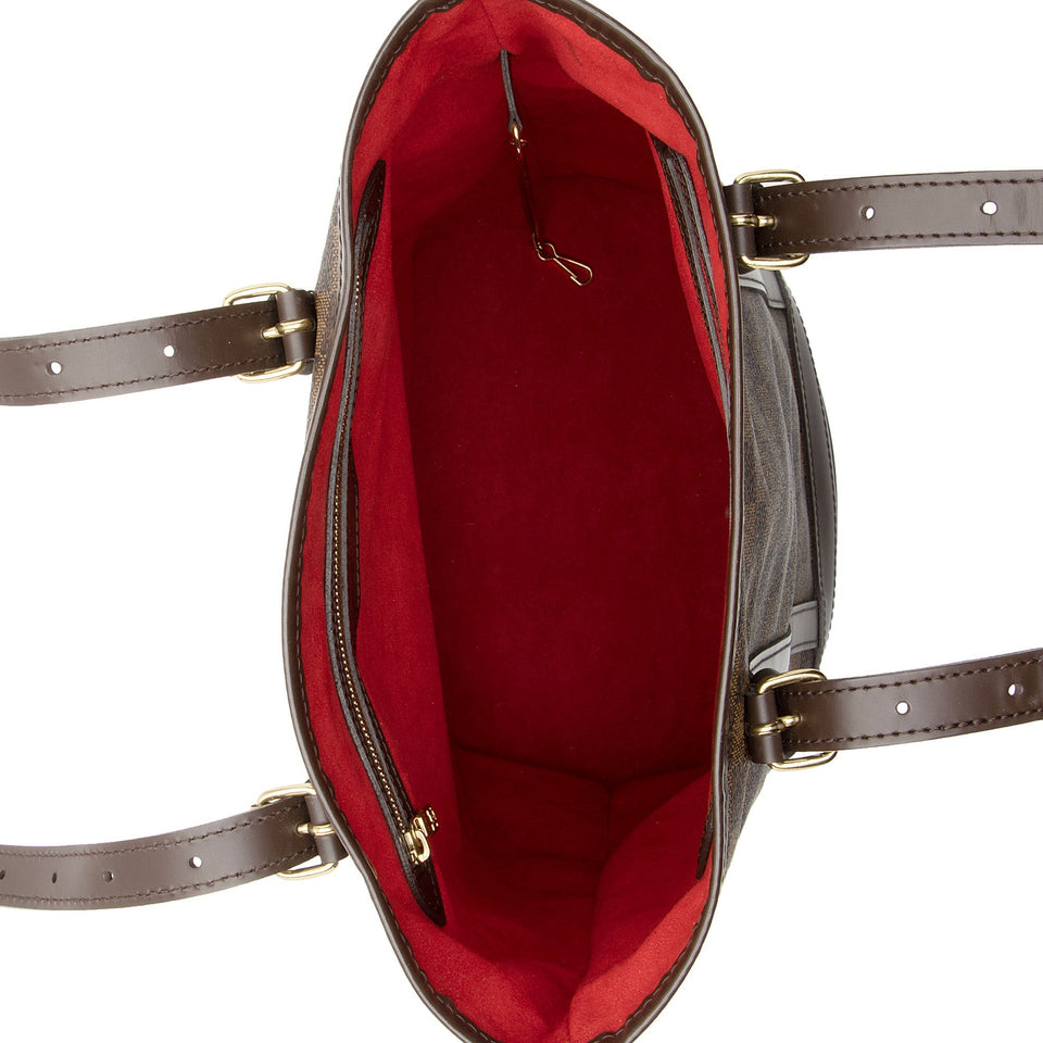 Louis Vuitton Damier Ebene Marais Bucket Tote (SHF-k1ofZU)